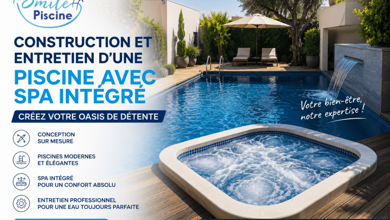 Construction et entretien d’une piscine avec spa intégré : créez votre oasis de détente au Maroc