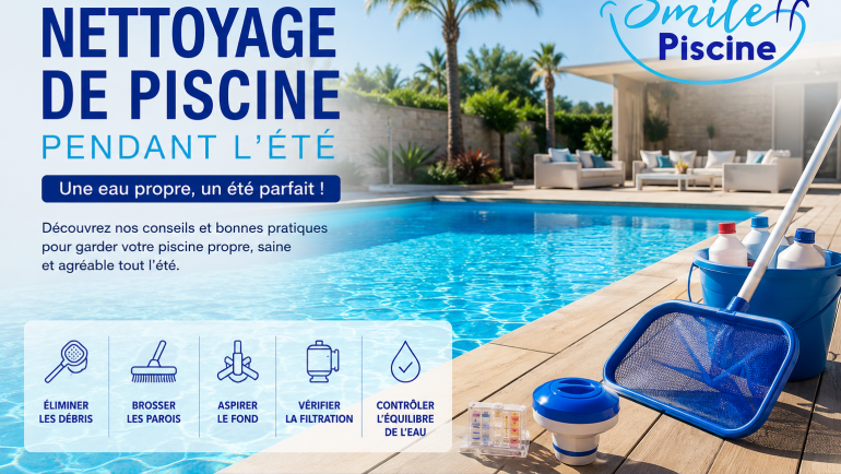 Nettoyage de piscine pendant l’été : les bonnes pratiques pour une eau toujours propre