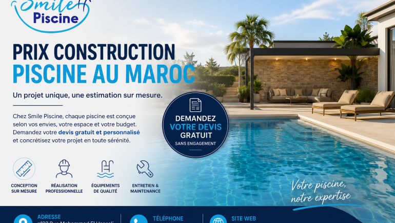 Prix construction piscine au Maroc : comment obtenir une estimation adaptée à votre projet ?